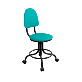 кресло на винтовой опоре зеленое кр01 каркас черный фото