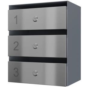 почтовый ящик 3-секционный серии ультра инокс смарт фото