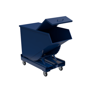 контейнер металлический с крышкой без колёс 1330x740x1445 фото