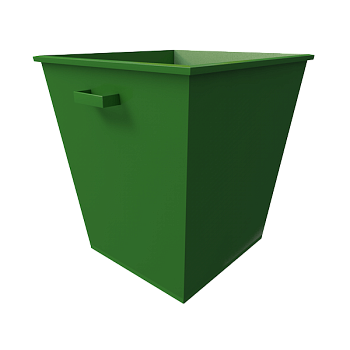 металлический мусорный контейнер на 660 литров с ручками фото