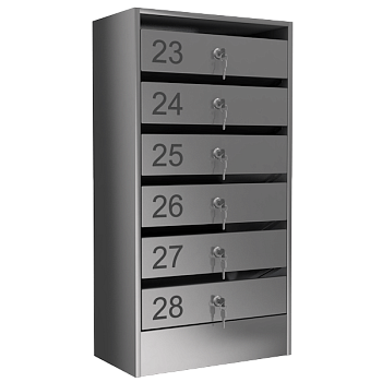 Почтовый ящик 6-секционный серия Эталон Премиум почтовый ящик 6-секционный серия эталон премиум фото