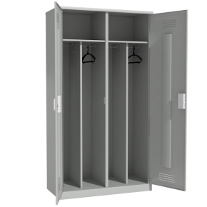 шкаф для одежды двухстворчатый на 4 отделения с электронным замком фото