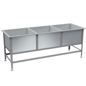 моечная ванна 3 раковины 870x2300x800 фото