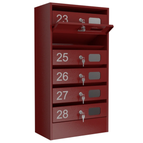 почтовый ящик 6-секционный серия эталон колор с окошком фото