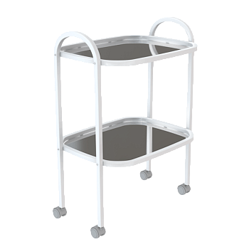 столик 2-полочный с полками из нержавеющей стали фото