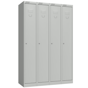 шкаф для раздевалок четырехстворчатый с полкой под обувь фото