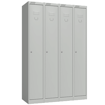 шкаф для раздевалок четырехстворчатый с полкой под обувь фото