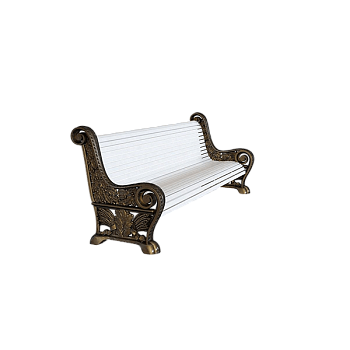 скамья парковая из чугуна фото