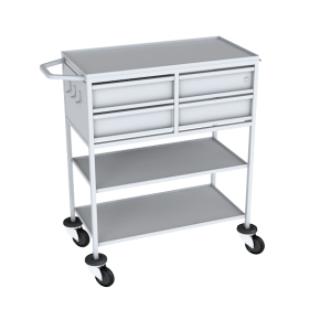 Стол-тележка с 4 ящиками для перевязочной стол-тележка с 4 ящиками для перевязочной фото