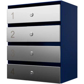 почтовый ящик 4-секционный серия ультра инокс