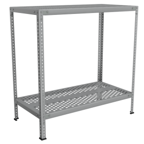 стеллаж из нержавейки с перфорированными полками 1000x1000x500 фото