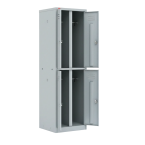 двухсекционный металлический шкаф для одежды шрм-24 фото