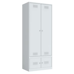 Шкаф гардеробный для одежды двухстворчатый с отделениями под обувь