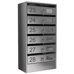 почтовый ящик 6-секционный серия эталон премиум с окошком фото
