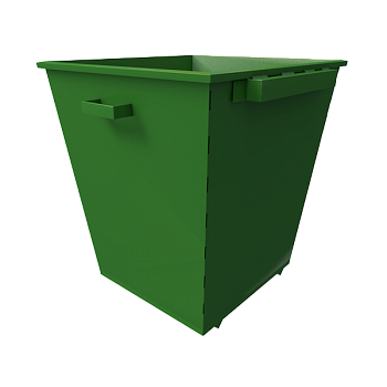 контейнер на 660 литров на ножках с ручками и фронтальным захватом фото