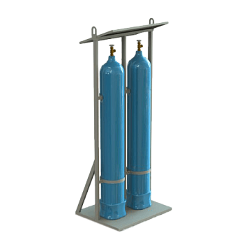 стойка для 2 кислородных баллонов с крышей фото