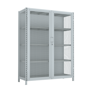 Стеллаж 2000x1500x600 стенки сетчатые, двери сетчатые, 5 ярусов стеллаж 2000x1500x600 стенки сетчатые, двери сетчатые, 5 ярусов фото