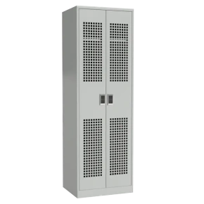 металлический шкаф для одежды перфорированный с электронным замком фото