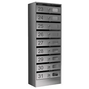 почтовый ящик 9-секционный серия эталон премиум с окошком фото