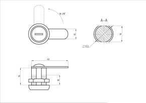 замок для почтового ящика золотой фото