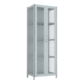 Стеллаж 2500x900x600 стенки сетчатые, двери сетчатые, 5 ярусов стеллаж 2500x900x600 стенки сетчатые, двери сетчатые, 5 ярусов фото