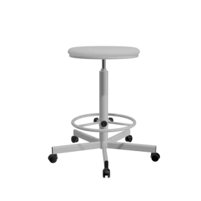 табурет на винтовой опоре белый т02/к каркас белый фото