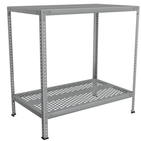 стеллаж из нержавейки с перфорированными полками 1000x1000x600 фото
