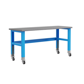 Стол металлический промышленный 2000 мм Place без ящиков, на колесах стол металлический промышленный 2000 мм place без ящиков, на колесах фото