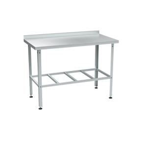 стол разделочный из нержавейки с бортом 870x1200x600 фото