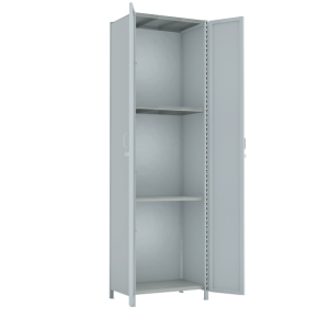 Стеллаж 3000x900x600 стенки сплошные, двери сплошные, 4 яруса стеллаж 3000x900x600 стенки сплошные, двери сплошные, 4 яруса фото