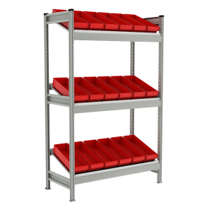 стеллаж с наклонными полками фото