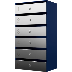 почтовый ящик 6-секционный серия ультра инокс